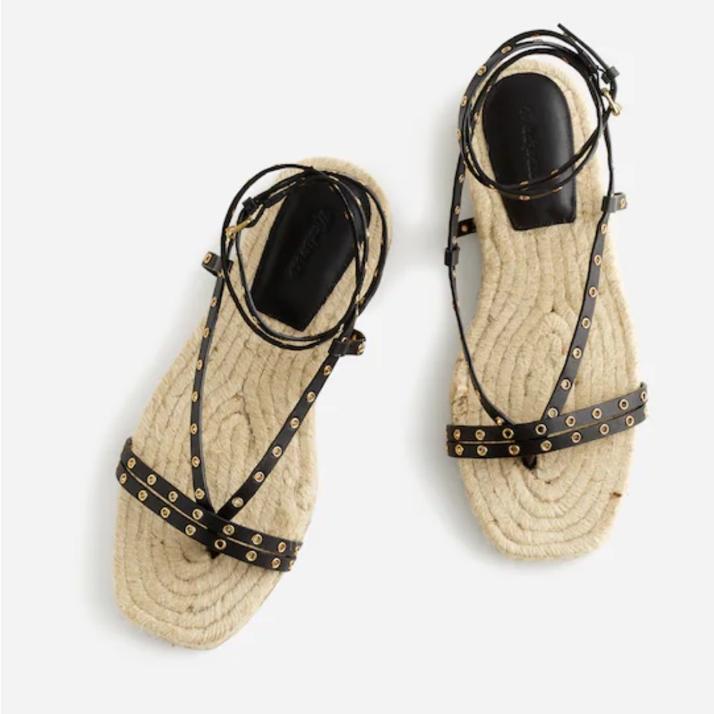 Madewell Black and Tan Strappy Sandals